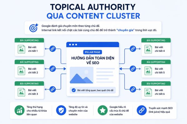 Xây dựng topical authority qua content cluster