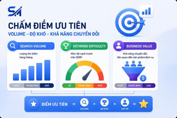 Volume ưu tiên điểm, độ khó, khả năng chuyển đổi