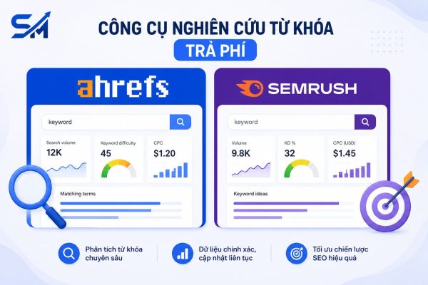 Công cụ trả phí Ahrefs và semrush